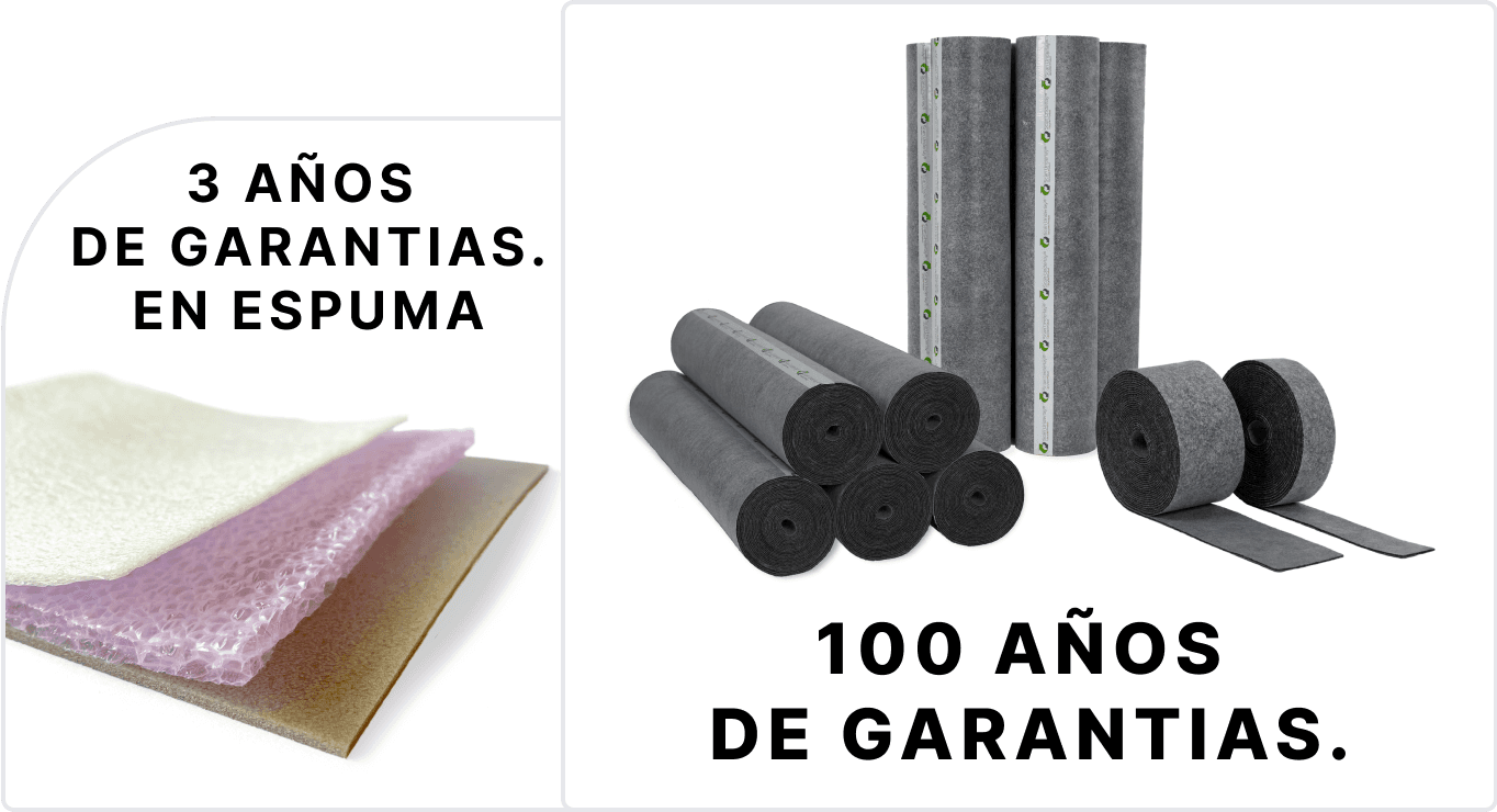 Los productos de scan underlay tiene una vida util hasta demolición de la edificacion.